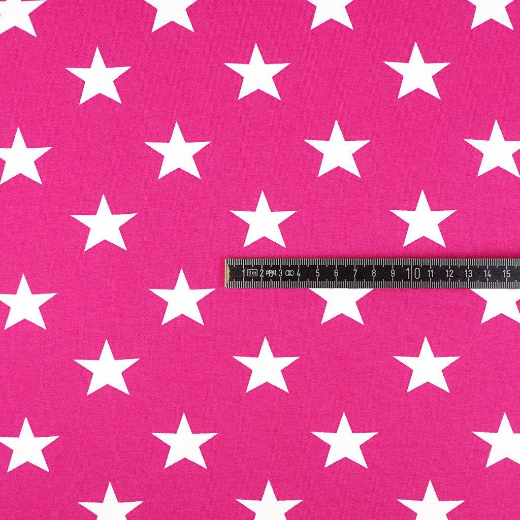 Pink Jersey Sterne Baumwolle Jersey Stoff Sterne Pink Jersey