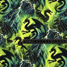 French Terry Digitaldruck Drachen