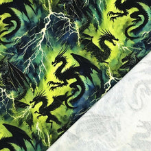 French Terry Digitaldruck Drachen