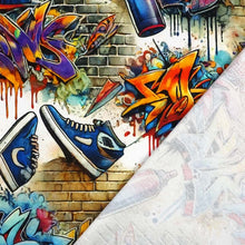 French Terry Digitaldruck Street Art