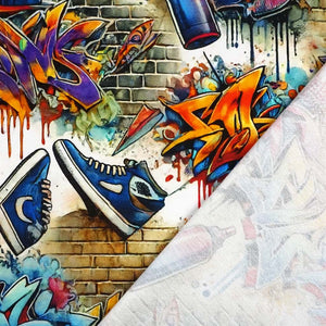 French Terry Digitaldruck Street Art