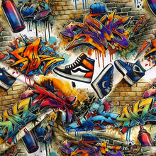 French Terry Digitaldruck Street Art