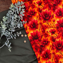 French Terry Digitaldruck Blühende Fantasie