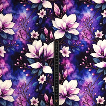 French Terry Digitaldruck Blumen Galaxie