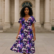 French Terry Digitaldruck Blumen Galaxie