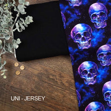 French Terry Digitaldruck Totenköpfe