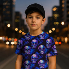 French Terry Digitaldruck Totenköpfe