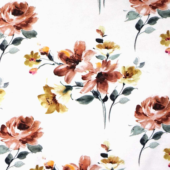 Jersey Digitaldruck Aquarellblumen