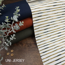 Jersey Digitaldruck Small Painted Stripes Khaki