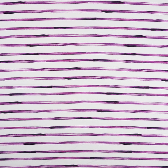 Jersey Digitaldruck Small Painted Stripes Lila