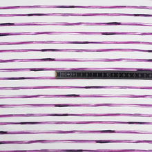 Jersey Digitaldruck Small Painted Stripes Lila