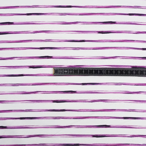 Jersey Digitaldruck Small Painted Stripes Lila
