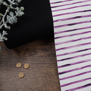 Jersey Digitaldruck Small Painted Stripes Lila