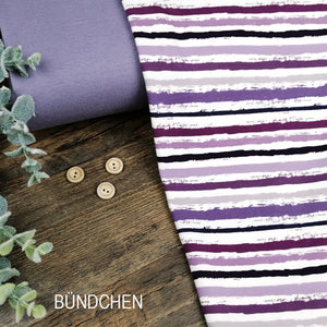 Jersey Painted Stripes Lila