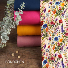 Musselin Double Gauze Digitaldruck Blumenfeld