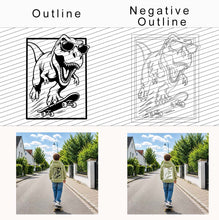 Plotter -  Datei Cool TRex ( Outline & Negative Outline)
