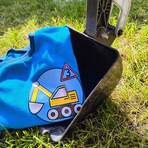 Plotter - Datei Baustellenflitzer (Farbig und Outline) für Bagger Geburtstagsshirt