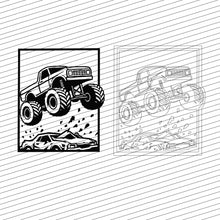 Plotter -  Datei Monstertruck (Outline & Negative Outline)