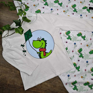 Plotter- Datei Dino im Herbstwind (Outline und Farbig)