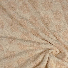 Teddystoff Blumen Vanille