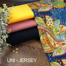 Viskose Jersey Digitaldruck Florales Kunstwerk Blau