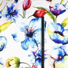 Viskose Jersey Digitaldruck Große Aquarellblumen