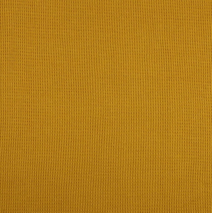 Grobstrick- Waffel Jersey Uni Ocker