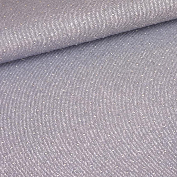 Glitzer Jersey Blau Grau Tautropfen