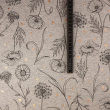 French Terry Funkelnde Blumen