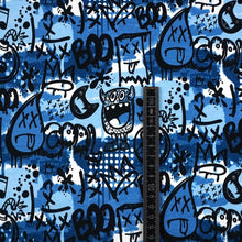 French Terry Digitaldruck Graffiti