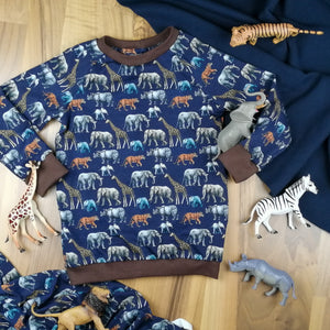 Jersey Digitaldruck Safari Blue