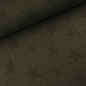 Jacquard Waffelsterne Khaki
