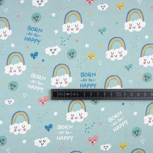 Jersey Digitaldruck Regenbögen Born To Be Happy
