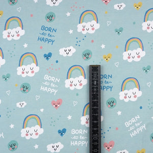 Jersey Digitaldruck Regenbögen Born To Be Happy