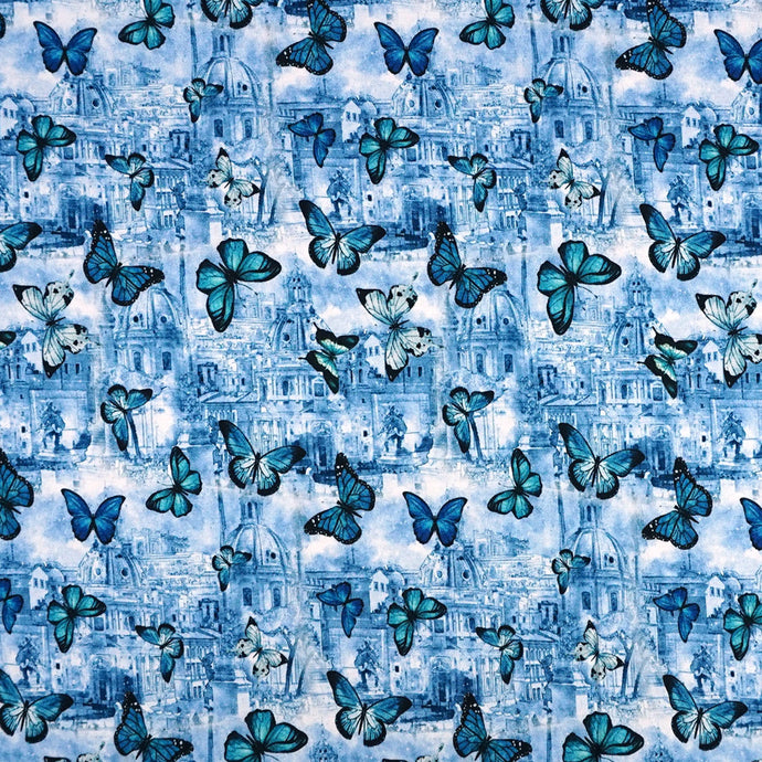 Jersey Digitaldruck Blue Butterfly