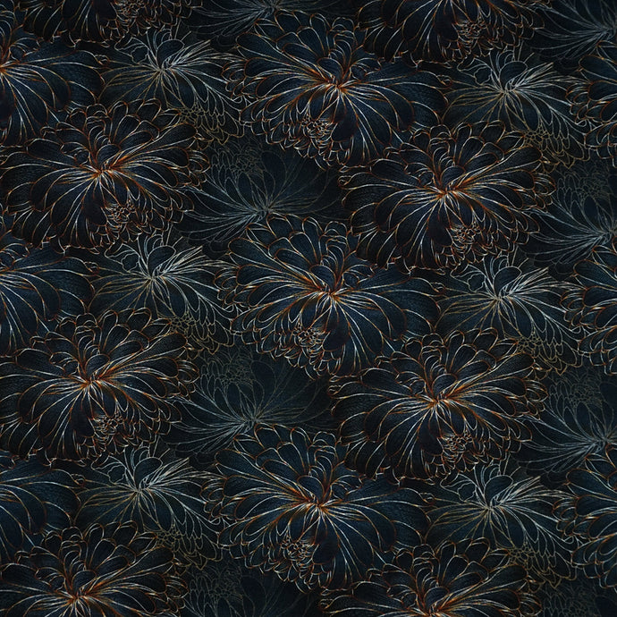 Jersey Digitaldruck Dark Flowers