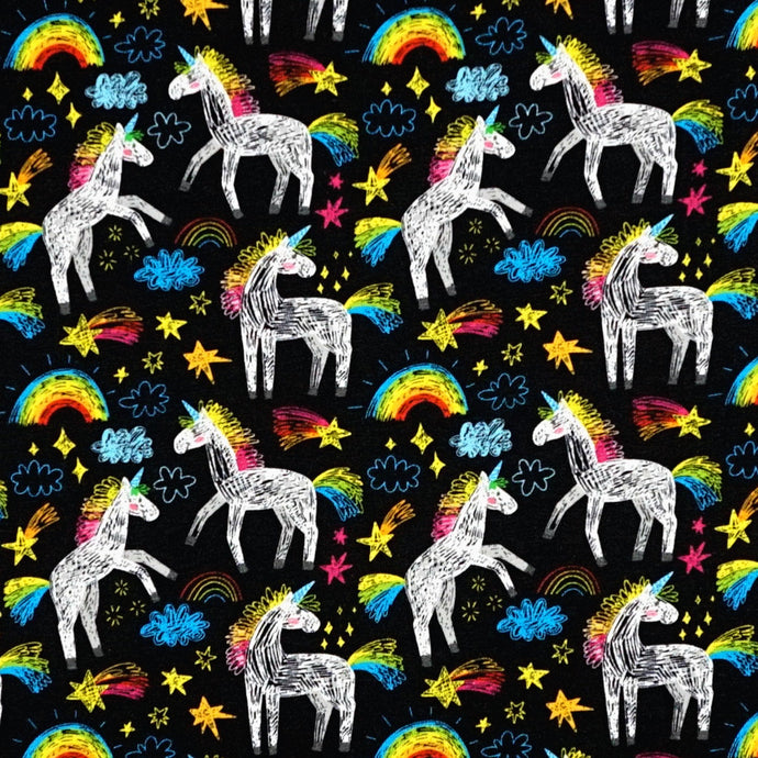 Jersey Digitaldruck Rainbow Unicorn