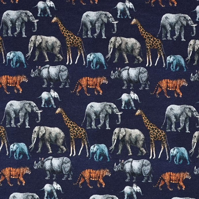 Jersey Digitaldruck Safari Blue 