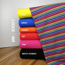 Jersey Rainbow Stripes Kombistoffe Uni Jersey